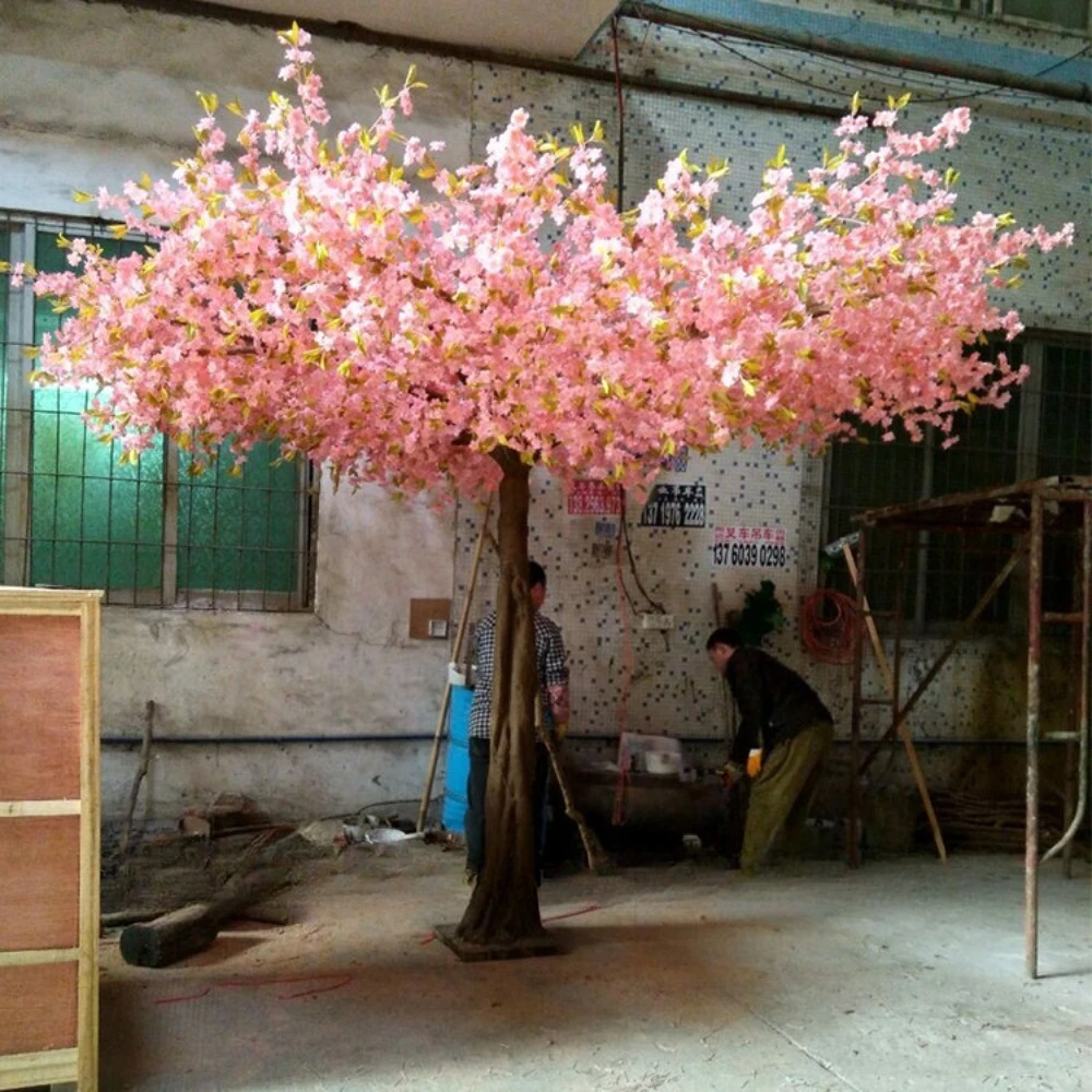 أشجار زهر الكرز الاصطناعية الكبيرة لحفلات الزفاف والديكور الداخلي والمناظر الطبيعية والفنادق والبيع بالجملة. #5