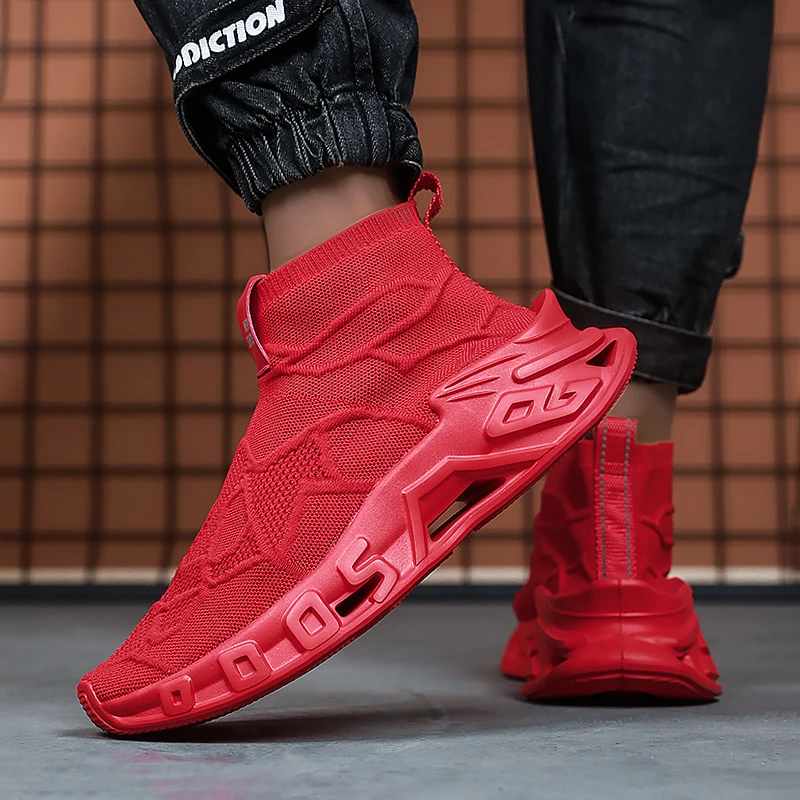 YRZL Mens Shoes Comfortable Running Shoes for Men Non Slip Walking Shoes Height Increase Lightweight High Top Sneakers Man