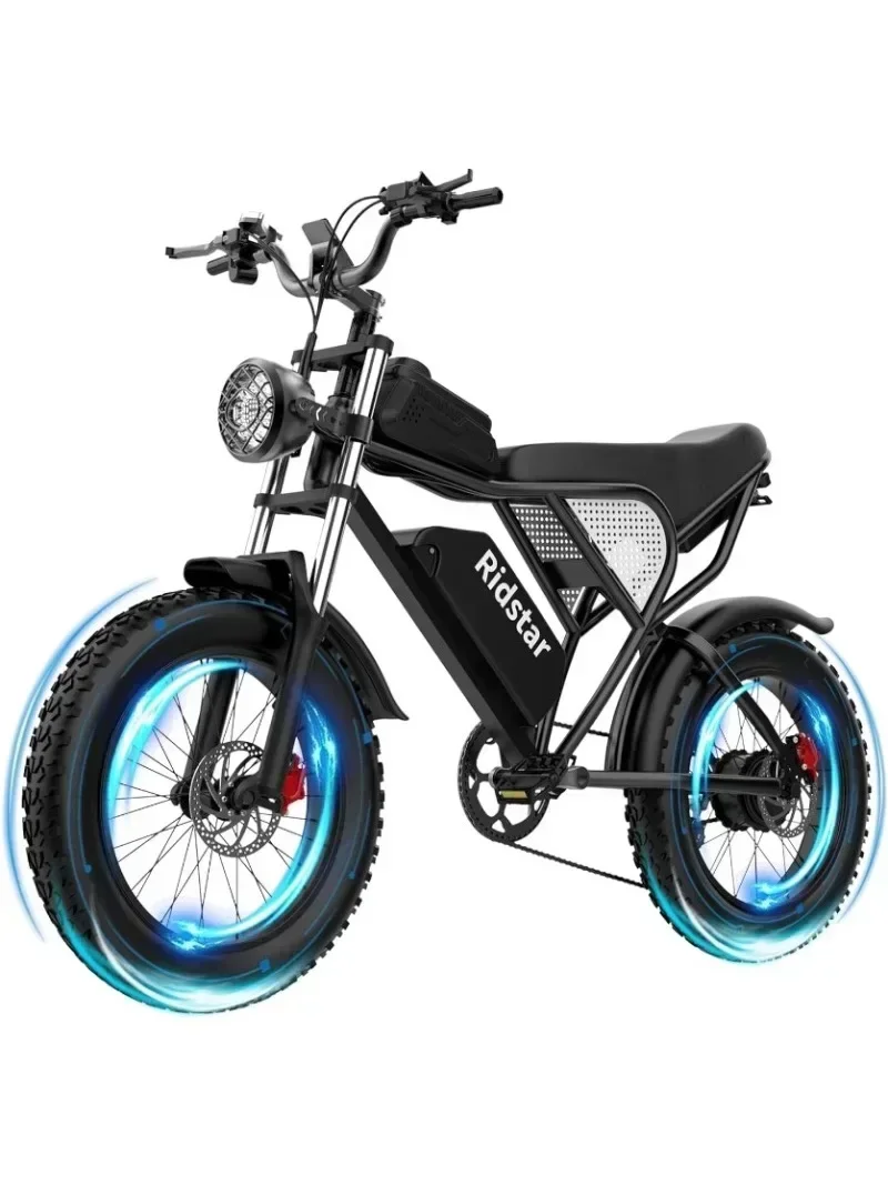 

Electric Bike for Adults, 1000/2000W, 25/30/37MPH,48V-52V, 20AH,40AH Battery, Max 50-180 Miles Electric Motorcycle, 20"