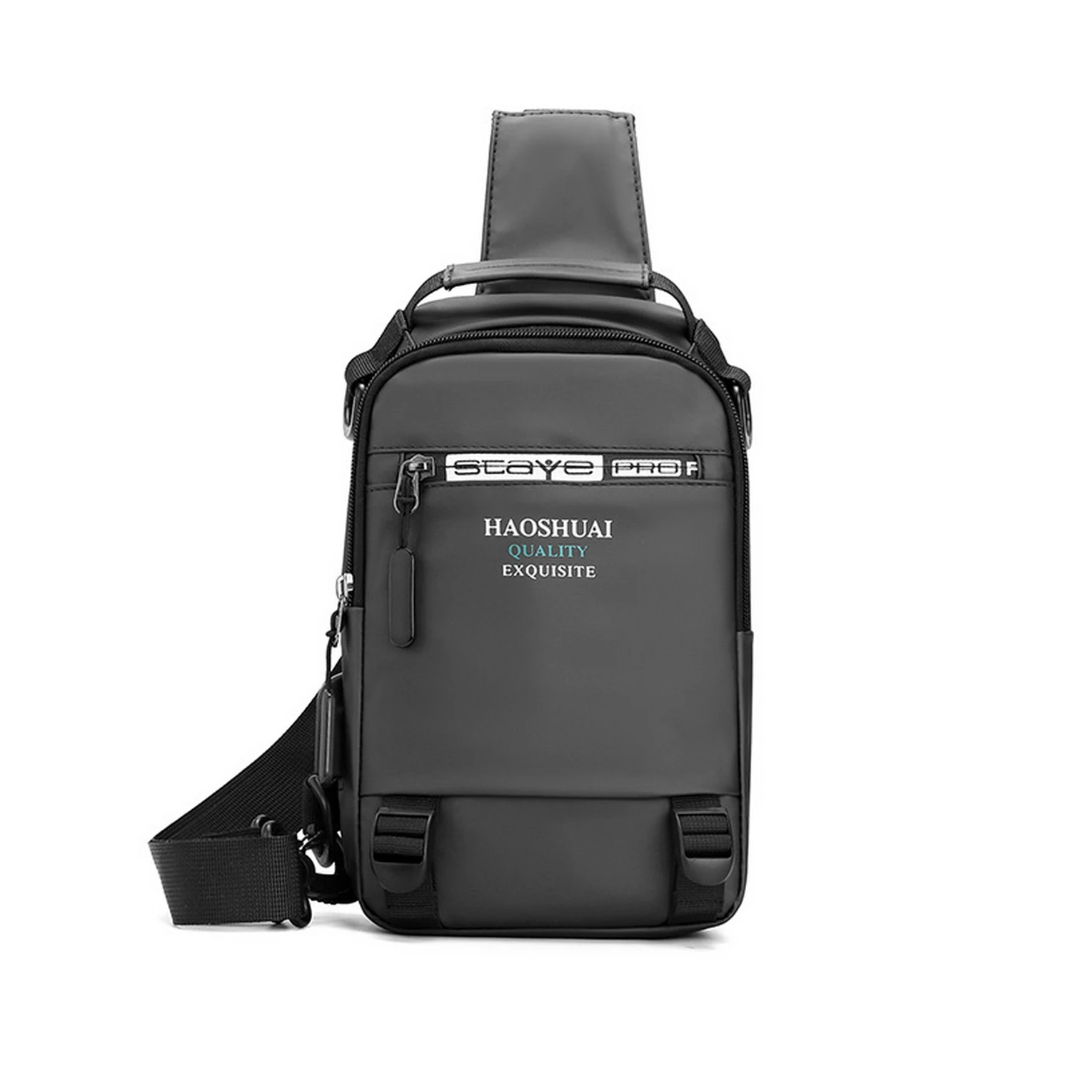 

High Quality Nylon Men's Sling Chest Bag Multifunctional Outdoor Shoulder Crossbody Bag USB Port Waterproof Chest Bag Backpack