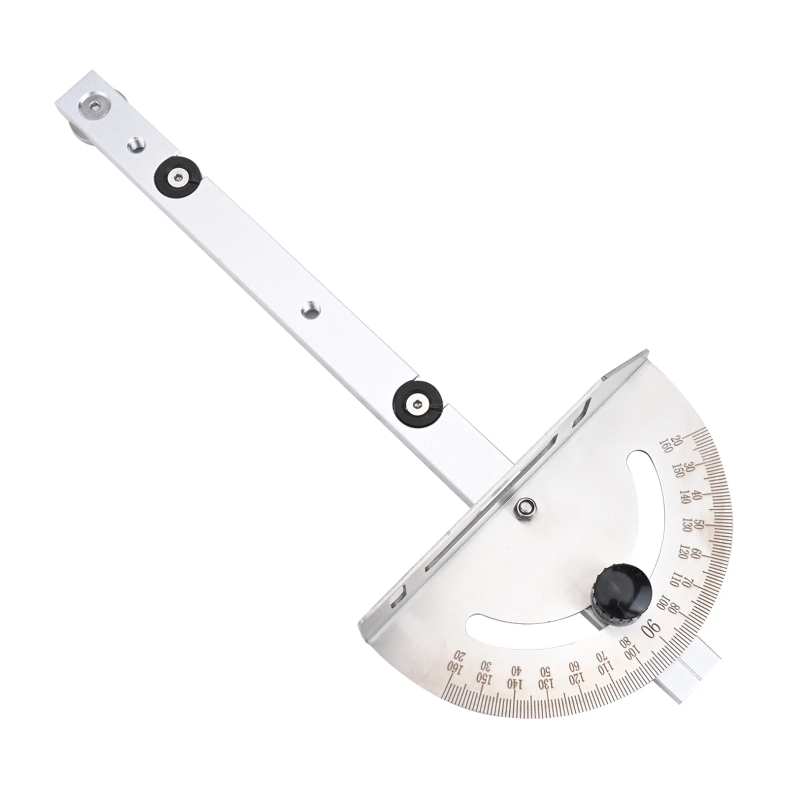 Adjustable Angle for miter Gauge for Table Saw with Aluminum Oxide Rails Guide for chute Track Stop Backer and Rail Tightness