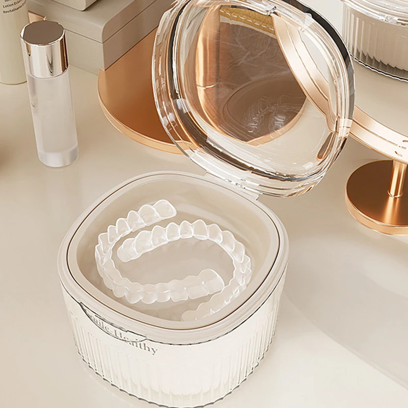 Портативный успокаивающий невидимые зубы, чистка зубных протезов, ортодонтический фиксатор, брекеты, коробка для хранения, поясной чехол