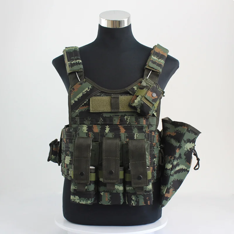 Imagem -02 - Tático Militar Airsoft Combate Body Armor Molle Peso Treinamento Outdoor Caça Plate Carrier à Prova de Balas ou Colete Blindado