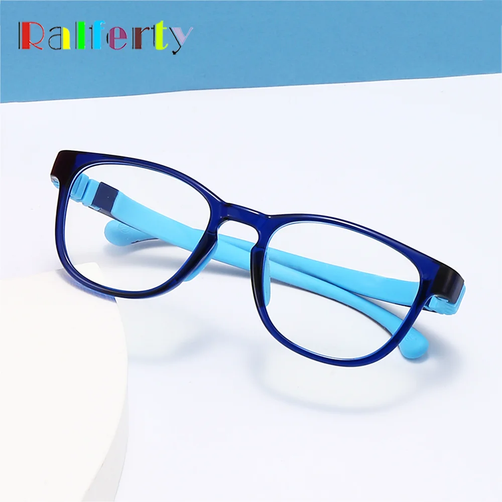 Ralferty Unbreakable Glasses Children Kids' Glasses Anti Blue Ray Computer Goggles NO Myopia Corrective Lenses Optic Frames 2025