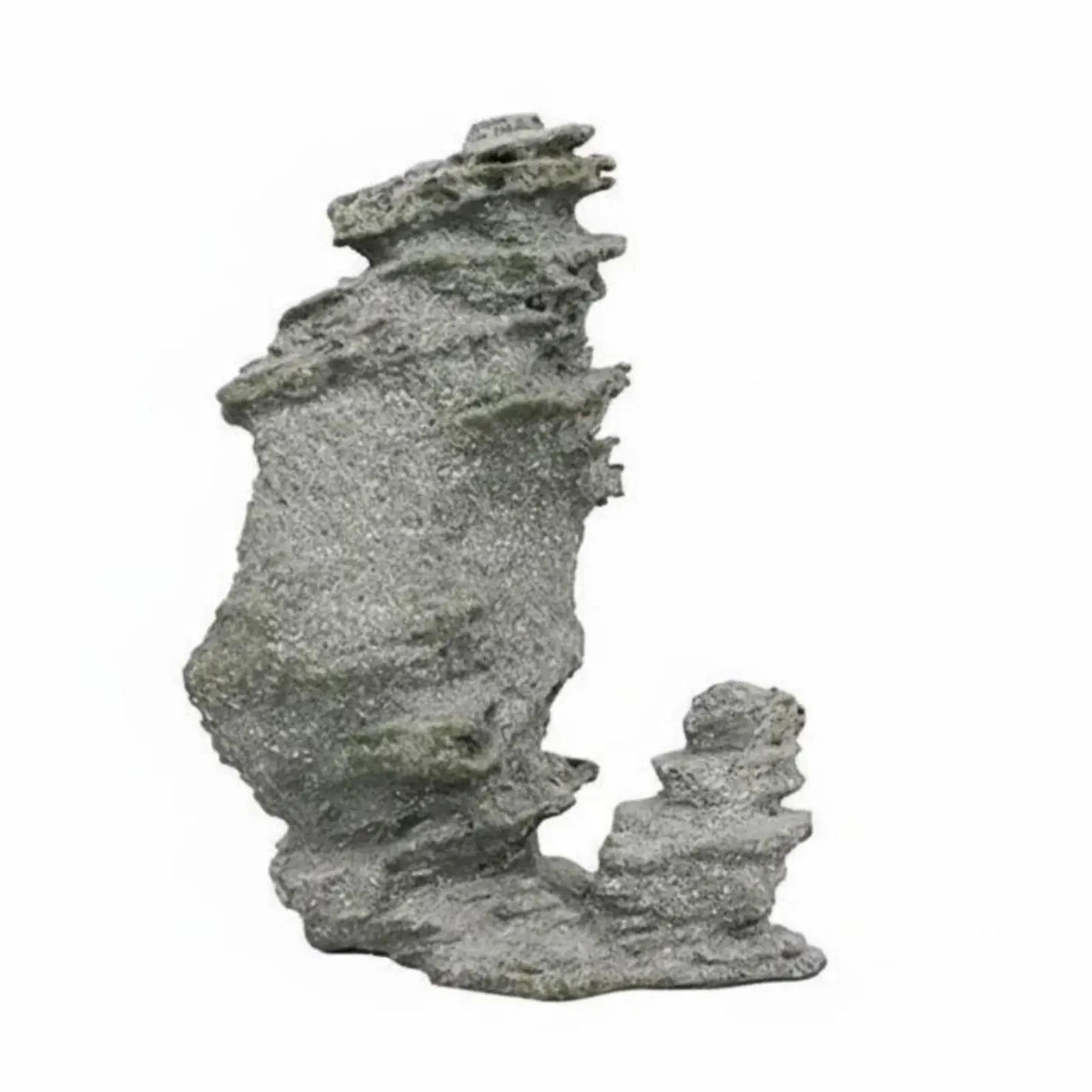 Fish Tank Rockery Resin Ornament Mini Mountain Model for Aquarium Decor Zen Stone Sculpture Bonsai Landscape Accent for Tabletop