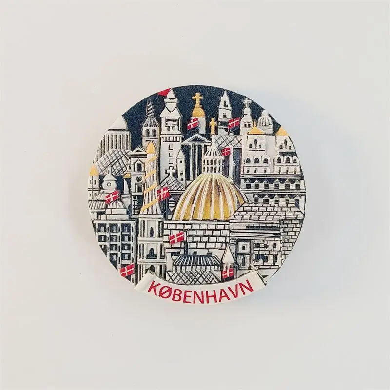 Koben Viele Copenhagen Магнит на холодильник Наклейка на холодильник Смола Дания Сувенир Подарок