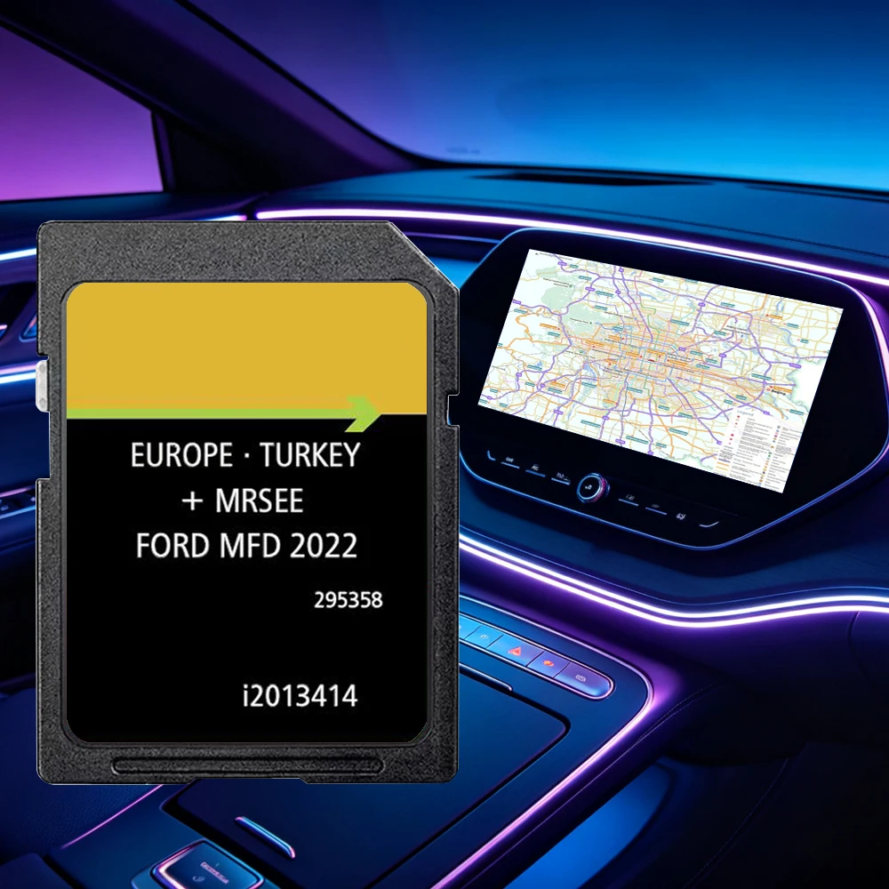 Neueste 2022 Original Ford Ranger B-Max C-Max Sport Focus Kuga Fahrzeugnavigation MFD 2022 Sync Europa-Karte Satellitennavigations-SD-Karte