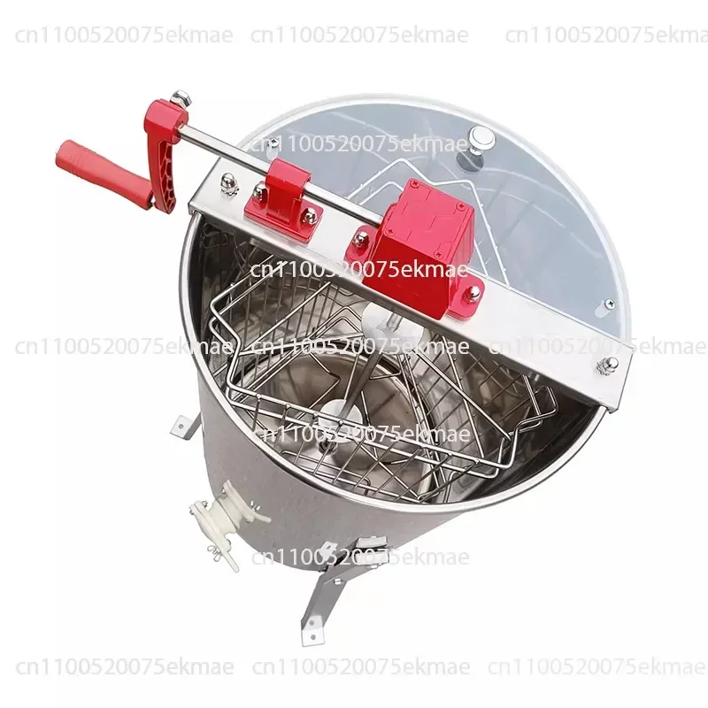 Honey Extractor Manual Spin Honey Stainless Steel with Support Honey Outlet Sugar Machine Beekeeping Tool