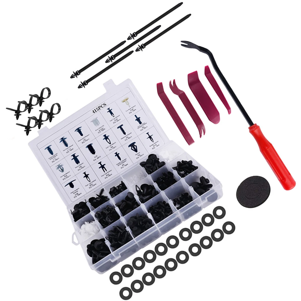 السيارات الوفير التجنيب كليب سيارة البلاستيك المسامير السحابات دفع التجنيب كليب عدة مزيج أحجام الباب لوحة عتبة الحاجز أجزاء أداة مجموعة