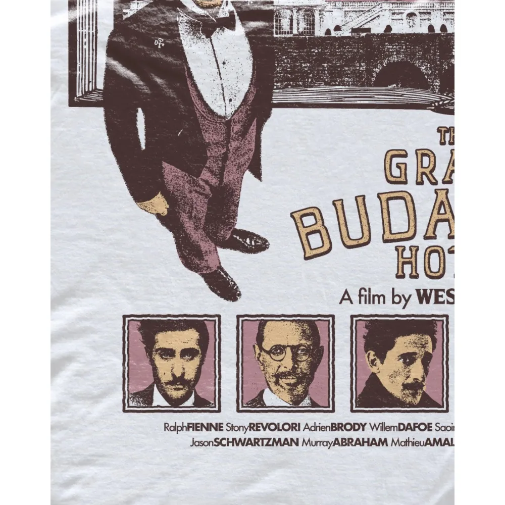 تي شيرت The Grand Budapest Hotel بطابع: تي شيرت Wes Anderson Movie للجنسين من القطن الخالص ملابس الشارع