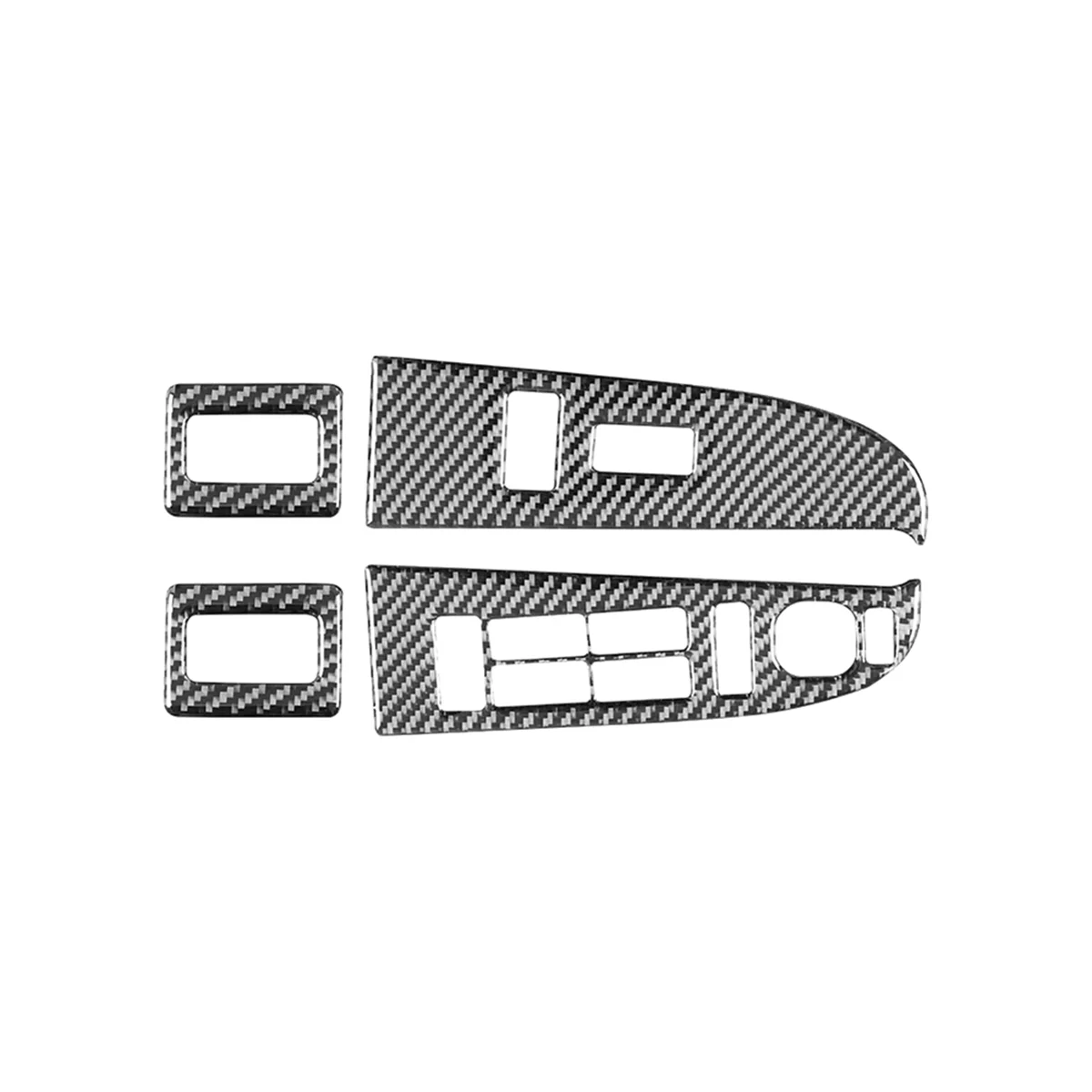 DGR-eCarbon Fiber for Chevy Silverado 1500 1999-2002 نافذة رفع التبديل غطاء إطار الكسوة الداخلية