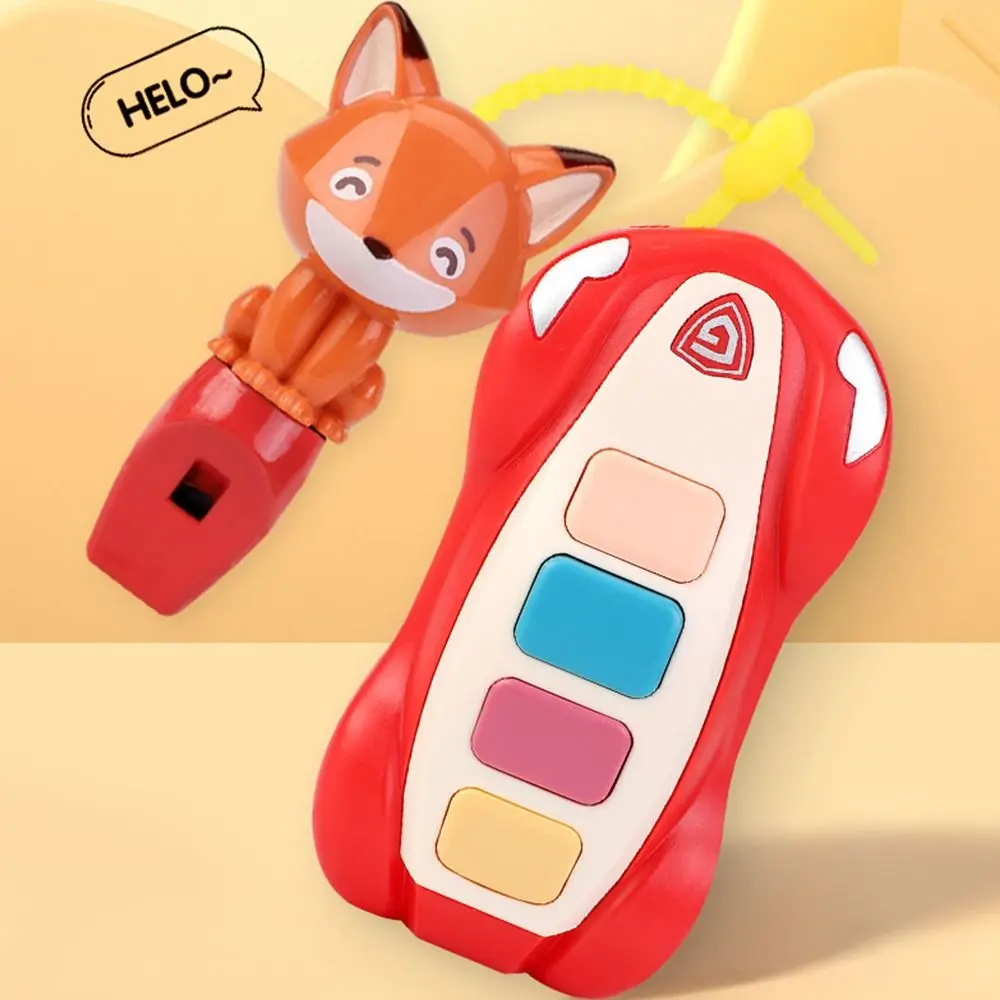 Juguetes musicales multicolores para bebés, llave de coche de simulación de luz y sonido de plástico con goma suave, juguete de Control remoto para desarrollo intelectual