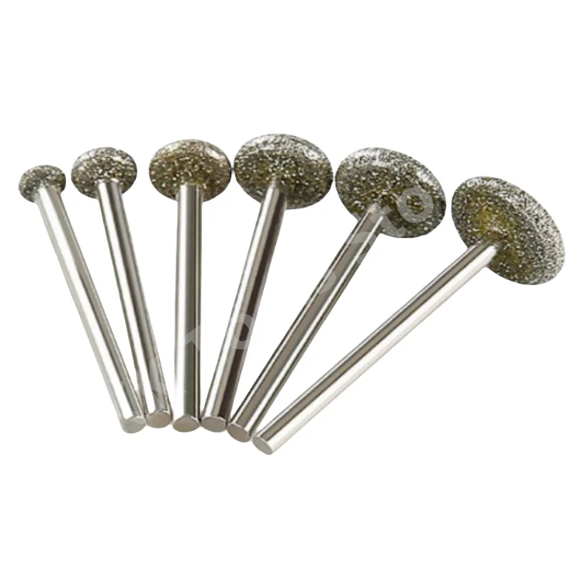 Imagem -02 - Diamond Grinding Head Burrs Bits Dremel Acessórios mm Shank Jade Stone Escultura Polimento Gravura Tool Pcs