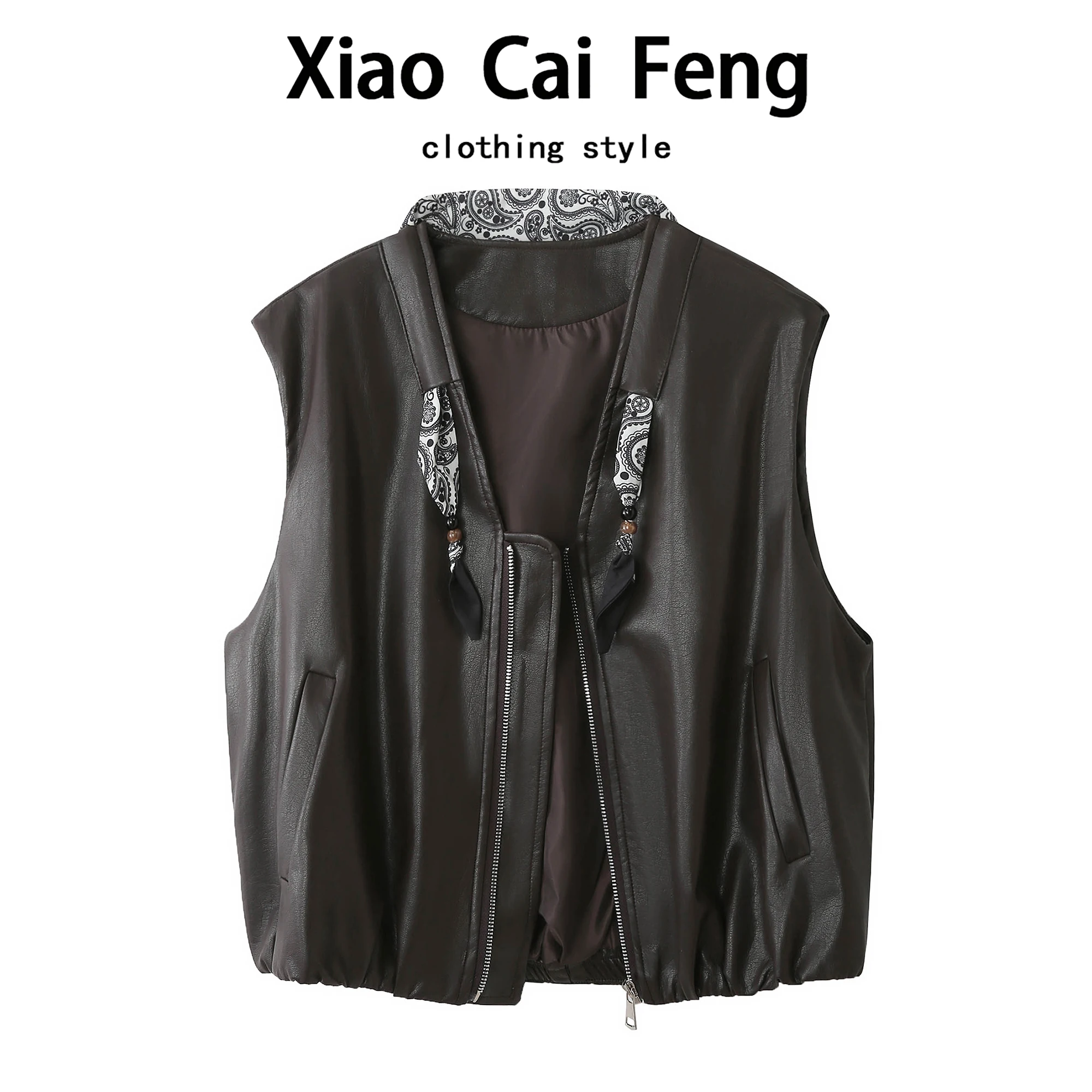 الكورية Sle وشاح حريري V-Ne Jaet المرأة 2025 سوبر ular معطف جلد صغير الحجم دراجة نارية الملابس Jaet طبقات T...