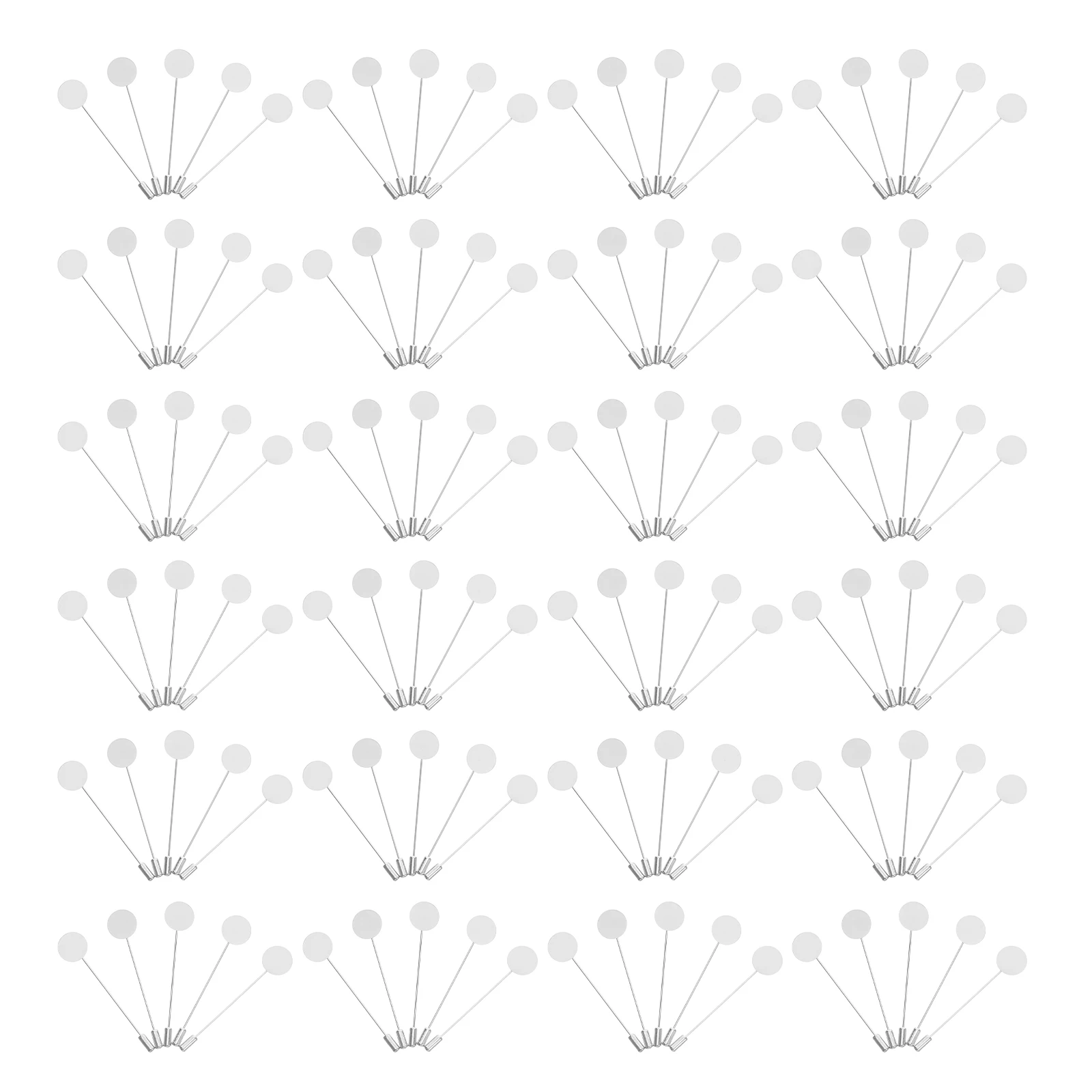 

100pcs Stainless Steel Brooch Pins Flat Metal Security Fixing Tools Round Lapel Pins For Clothing Scarf Hat Diy Jewelry