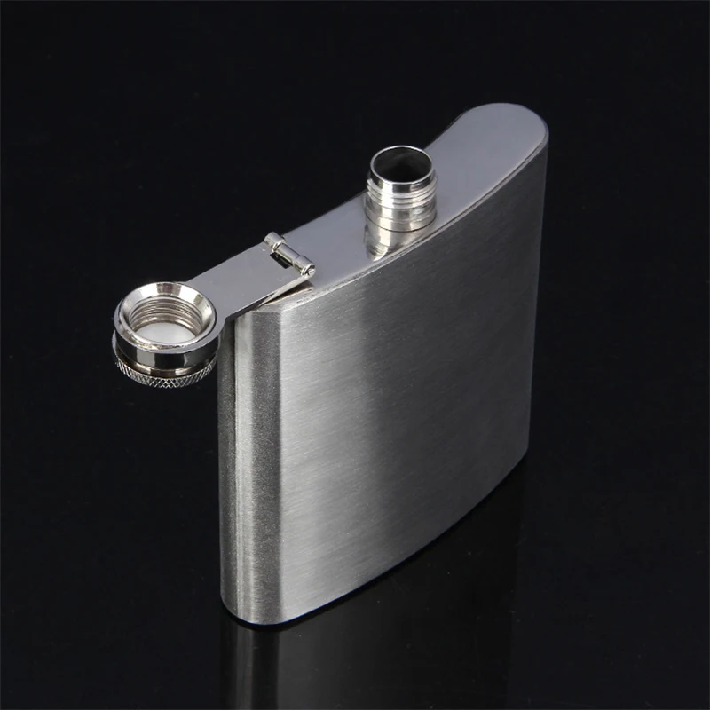 1-10oz Stainless Steel Hip Flask Wine Whisky Pot Bottle For Men Portable Drinker Alcohol Container Pocket Wine Bottle Screw Cap