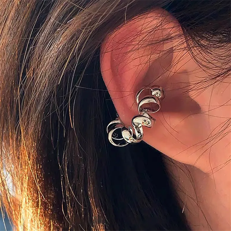 

Irregular Metal Ear Bones Earrings European And American Style Personality, Fashion Earrings Ms Girl Travel Wedding Accessories