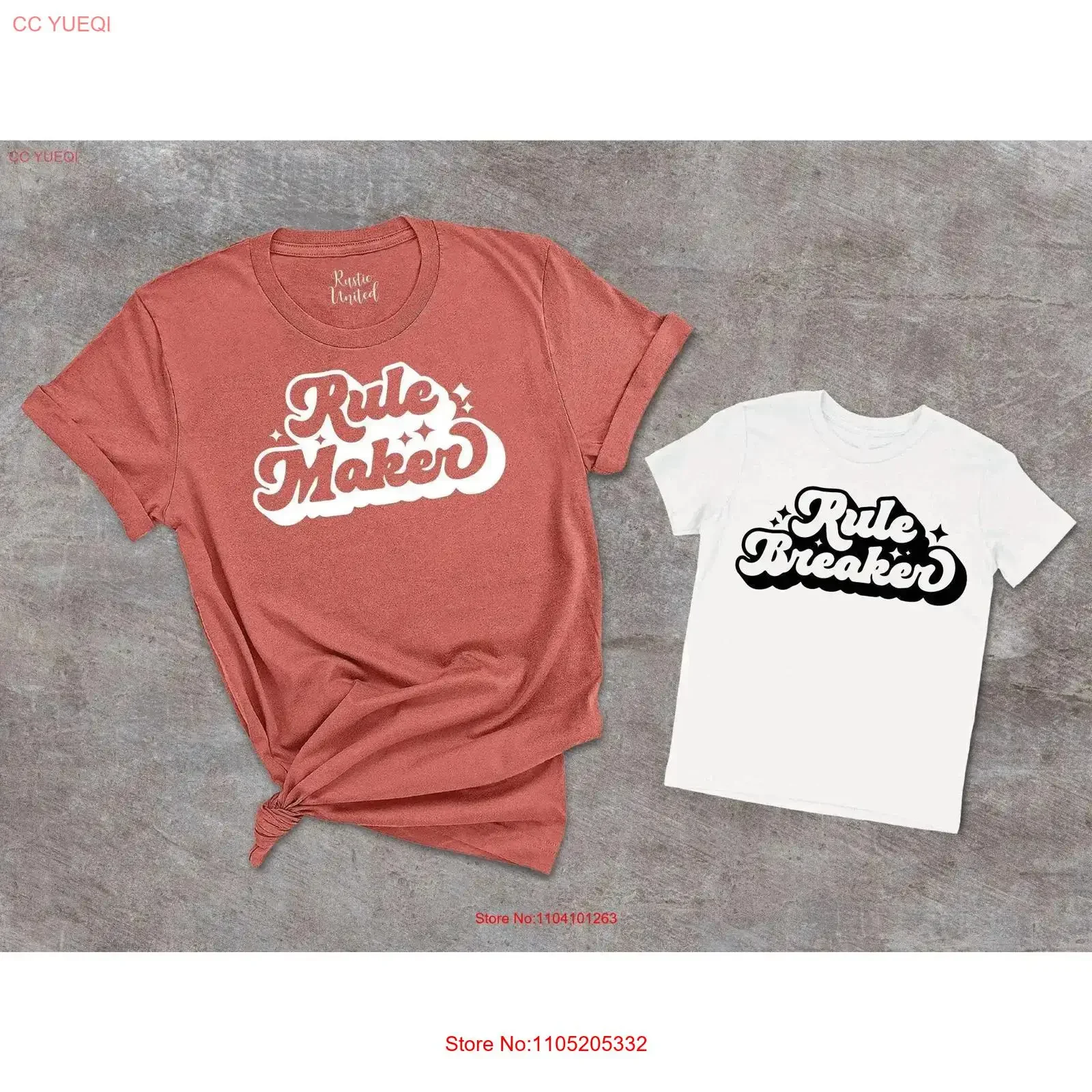 Mom Birthday Matching And Me T Shirt Rule Maker Breaker Daughter for New Mothers Day Outfit vintage Washed Comfortable fashion