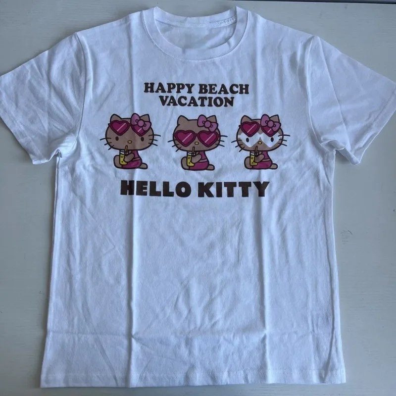 

Black Skin HelloKitty Pure Cotton Short Sleeved T-shirt