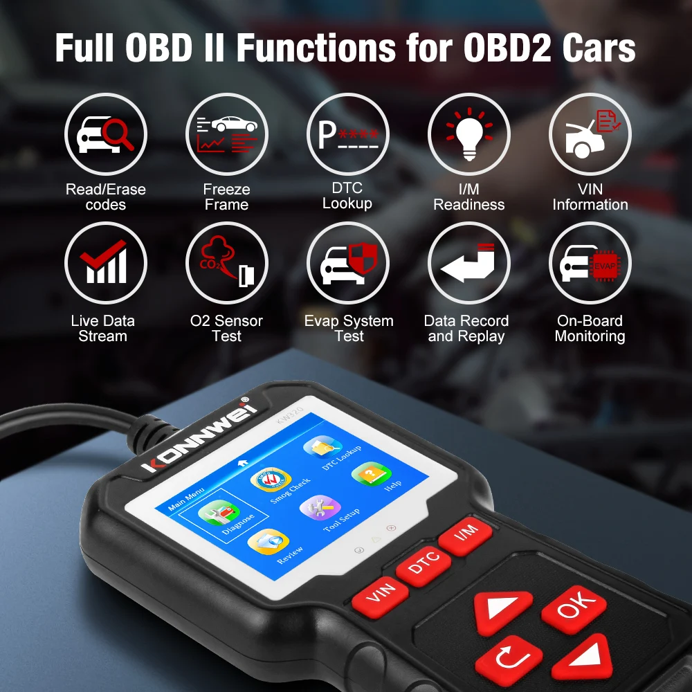 KW320 Obd2 Car Scanner Obd Auto Tools Obd 2 Diagnostic Tool Professional Automotive Scanner Car Code Reader for Auto Car Tools