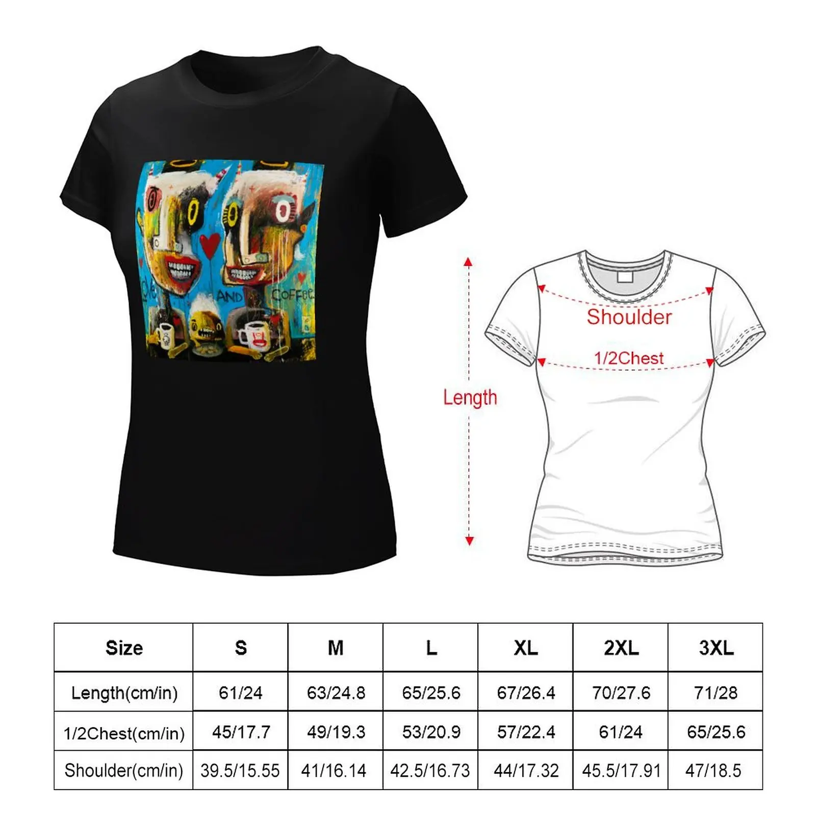 Love and Coffee T-Shirt anime clothes kawaii clothes korean fashion t-shirt dress for Women sexy