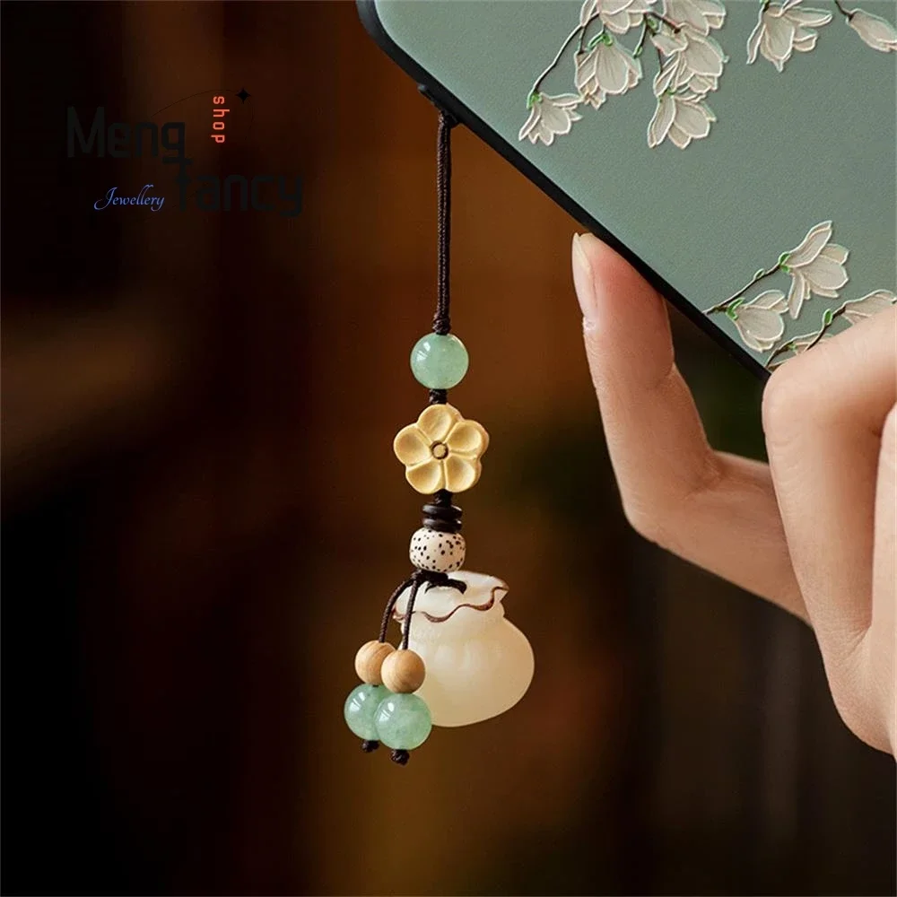 Chinese Style Creative Fortune Natural Bodhi Purse Mobile Phone Elegant Accessories Fashion Luxury Keychain Best Selling Jewelry