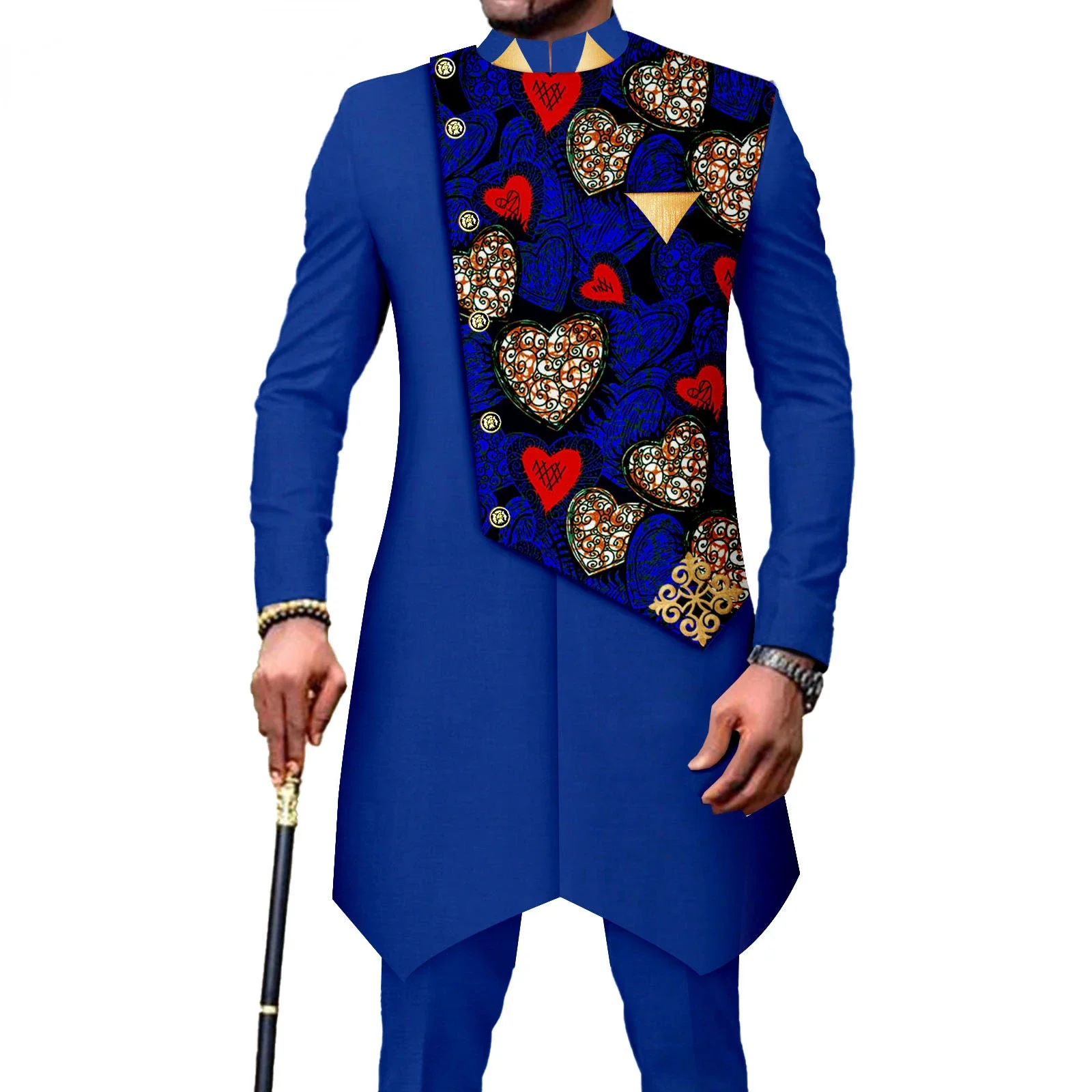 Traje de 2 piezas de corte entallado para hombre, esmoquin Formal de diseño africano para novio, boda, fiesta de graduación, mejor hombre, Blazer, Pantalones