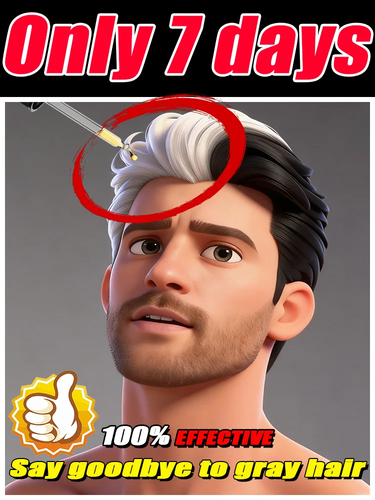 

Stick with it for 7 days and witness the amazing transformation of gray hair back to black!