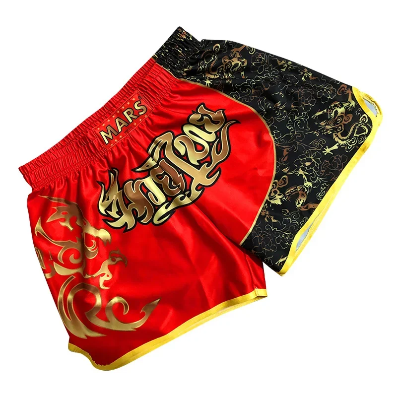 Pantalones cortos con estampado de Kick Boxing, ropa de lucha de entrenamiento, Boxe Thai, Muay Thai