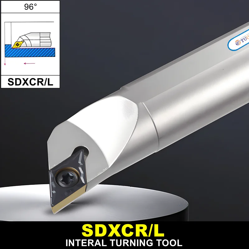 TUOZ SDXCR SDXCL 96° Lathe Tools S08K S10K S12M 14MM S16Q S20R S25S SDXCR07 SDXCL07 SDXCR11 SDXCL11 Internal Turning tools