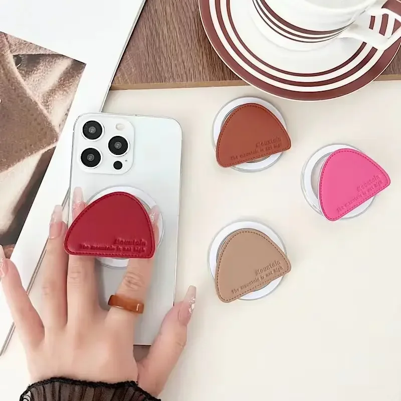 

Новый корейский высококачественный кожаный держатель для телефона подходит для Magsafe Magnetic Phone Griptok Grip Tok Holder Складной держатель