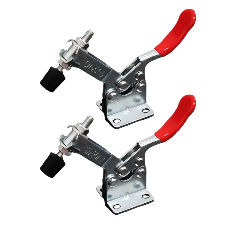 2/4PCS GH-201B Quick Release Toggle Clamp 100kg Horizontal Locking Lever Fastener Woodworking Fix Clip Tool Hand Tool image 3