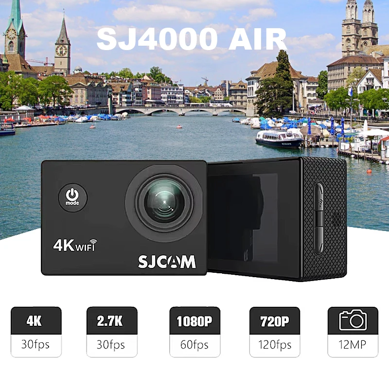 SJCAM SJ4000 Воздушная экшн-камера с видео 4K 30 м Водонепроницаемая 2,4G Wi-Fi Спортивная камера Экшн-камера Спортивная камера велосипед мотоциклы