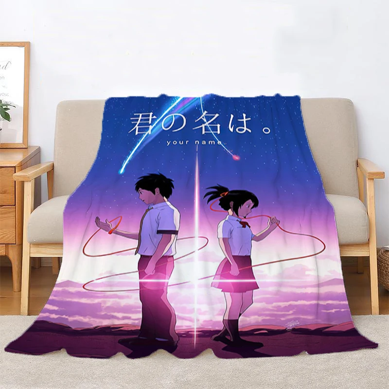 Anime Your Name Decorative Sofa Blankets for Bed Blanket Custom Bedroom Decoration Bedspread the Throw Fluffy Soft Fleece Hairy