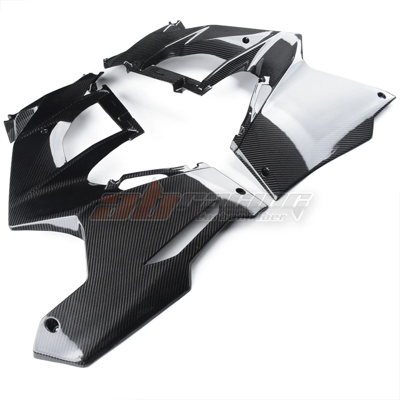 Side Panels Belly Pan Lower Fairings For Kawasaki NINJA H2 SX SE 2022 -On Full Carbon Fiber 100%