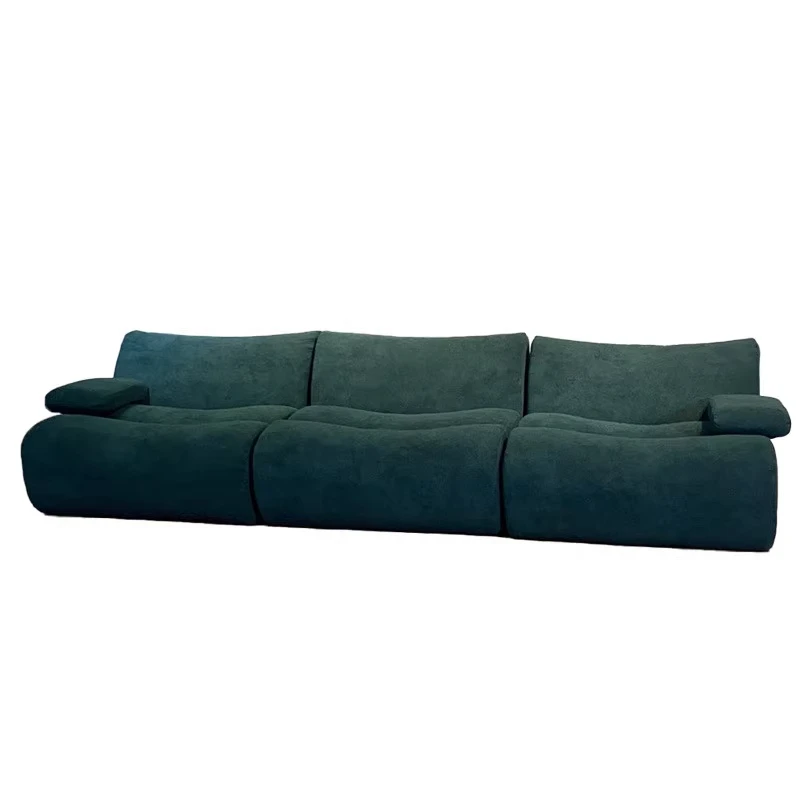 

Bamboo cloth combination sofa large living room module with vacuum compression sponge filling