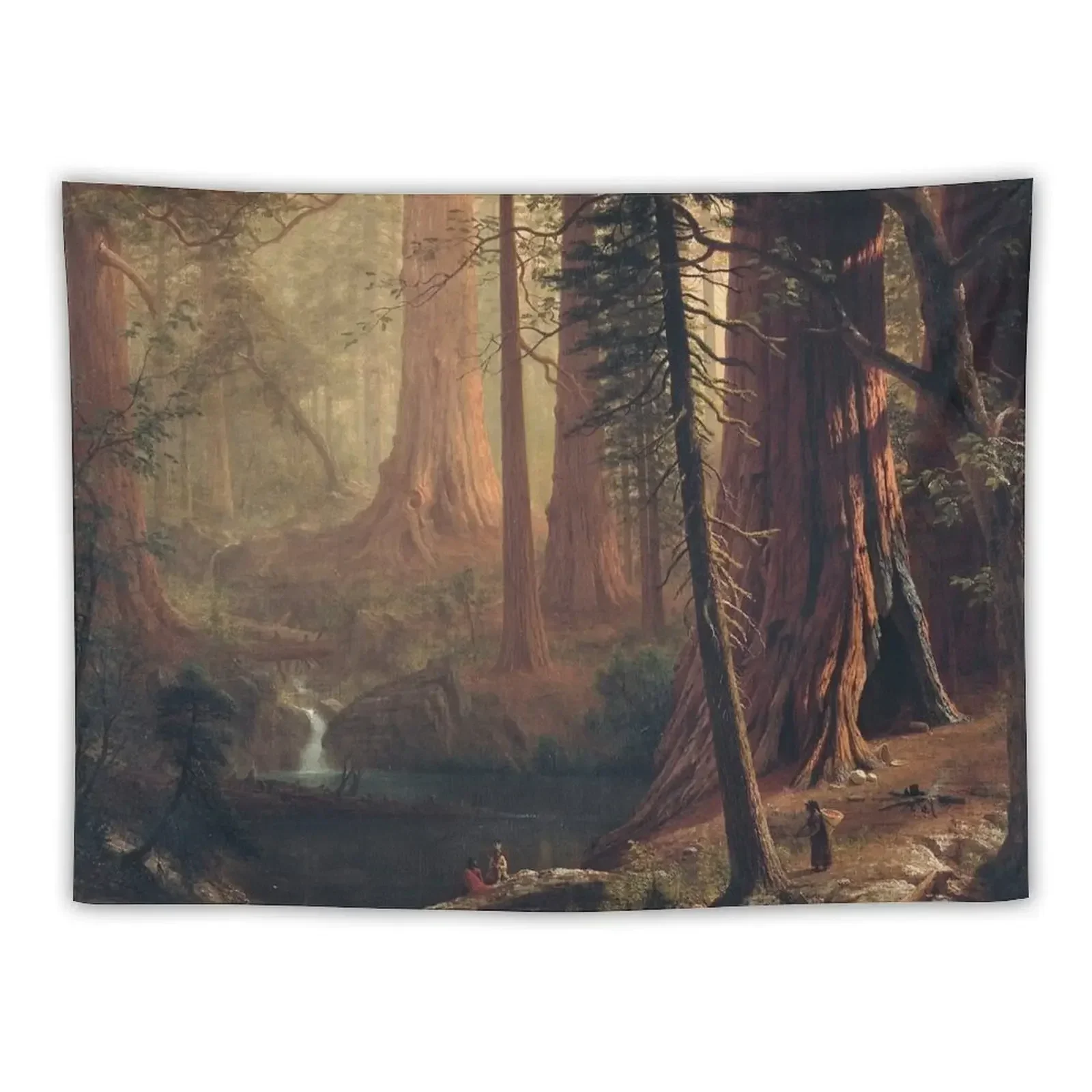 Giant Redwood Trees of California - Albert Bierstadt Tapestry Room Design Decor For Room Kawaii Room Decor Tapestry