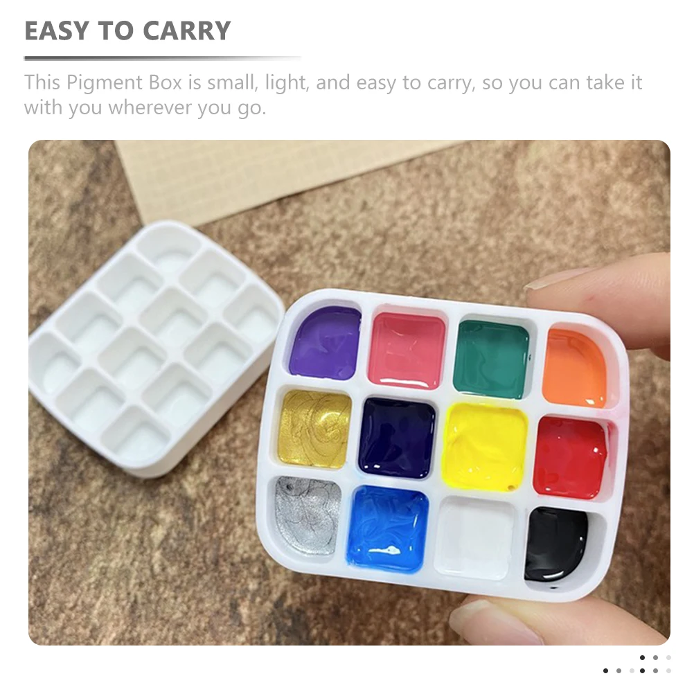 

2 set Empty Nail Polish Tins 12-Grid Palette Case Metal Nail Art Storage Organizer Travel Lightweight Box For Diy Painting