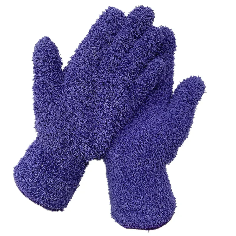 1 Par Car Wash Microfiber Dust Gloves Coral Fleece Gloves Cleaning Housework Absorbent Gloves Guantes De Lavado De Autos