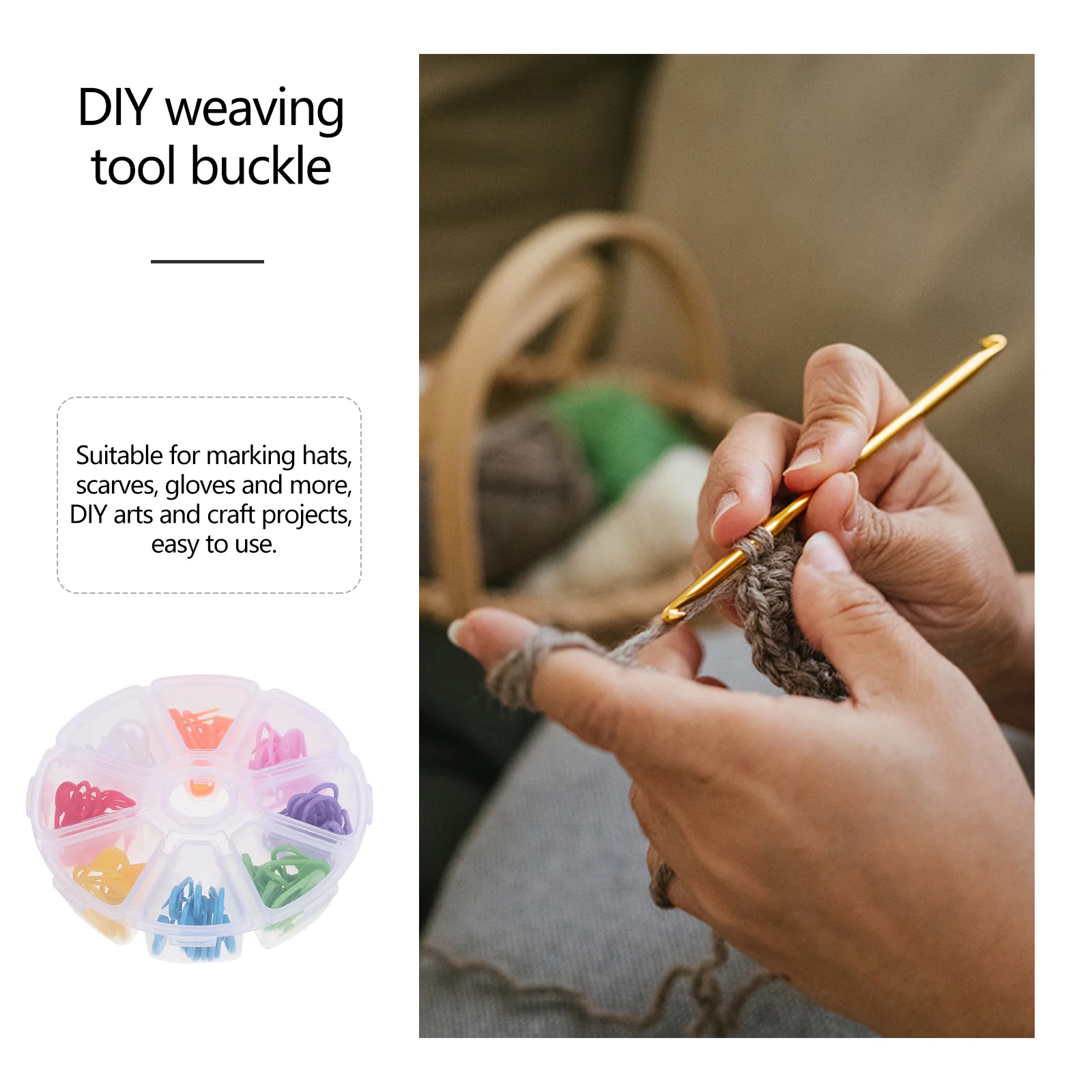 80 قطعة علامات غرزة الحياكة الكروشيه الملونة البلاستيك قفل حلقة الإبر Diy بها بنفسك الحرفية مشروع قبعة وشاح قفازات أدوات خياطة