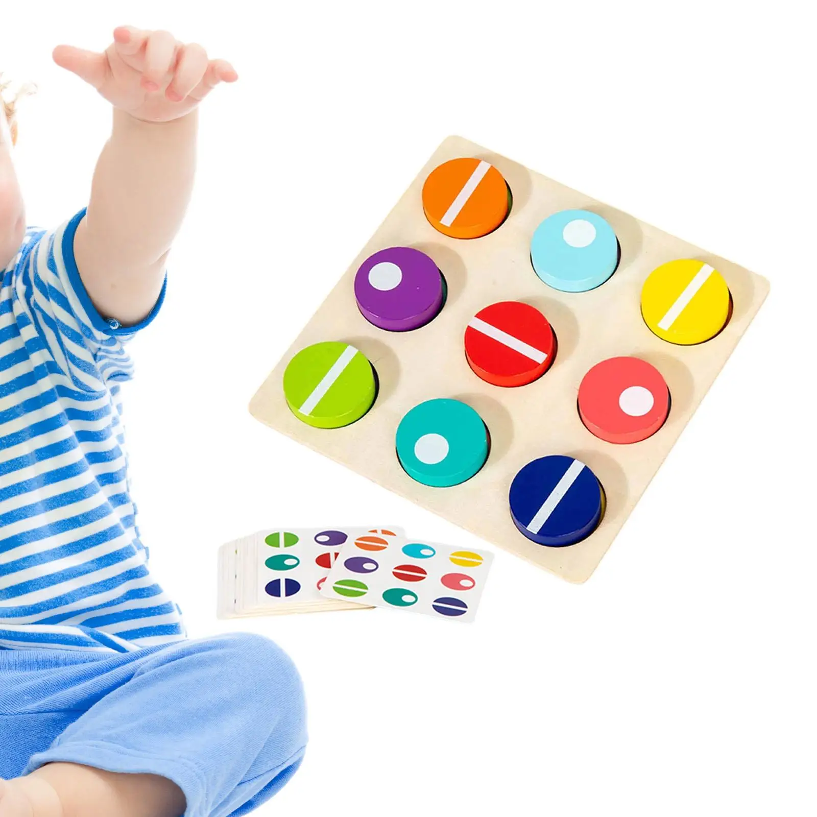 Kleurafstemming Spel Reizen voor 3+ jaar oud Cadeau Activiteit Houten zintuiglijk speelgoed