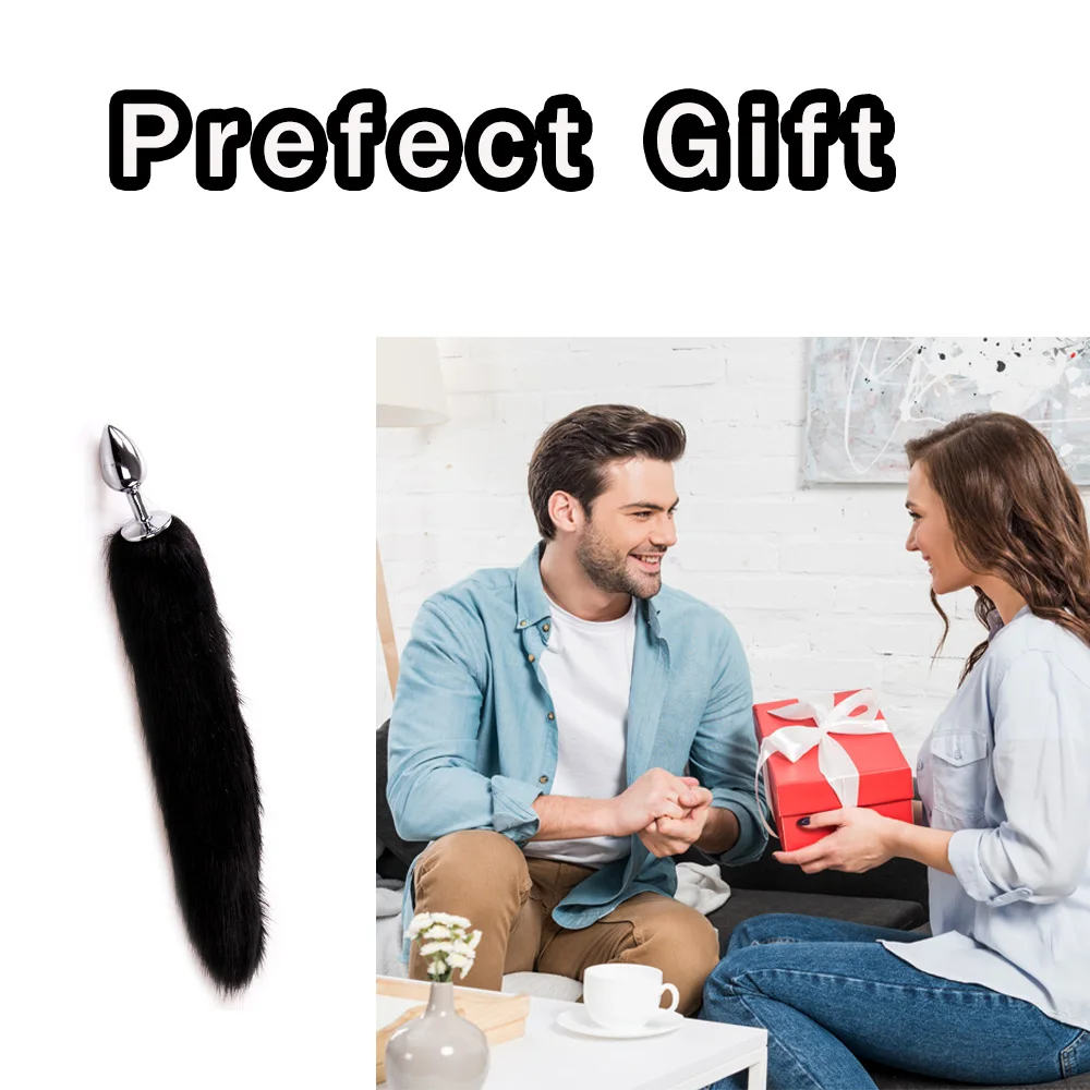 SM Анальная пробка из искусственного меха с лисьим хвостом, коническая металлическая пробка для ролевых игр в стиле фетиш, аксессуары BDSM Foxy, секс-игрушка для пары