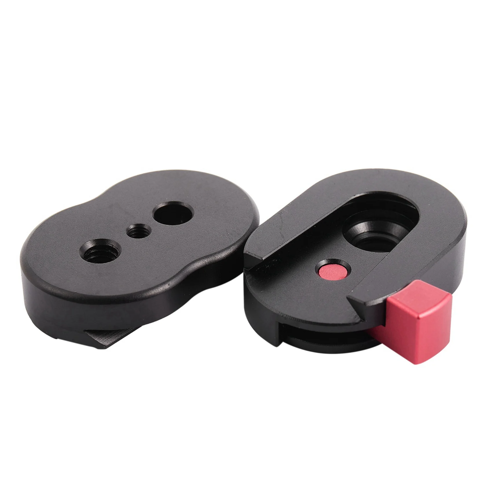 Placa de liberación rápida para Monitor de campo, 2X, para Monitor LCD, brazo mágico, luz LED, cámara, videocámara, aparejo con orificio para tornillo de 1/4 pulgadas