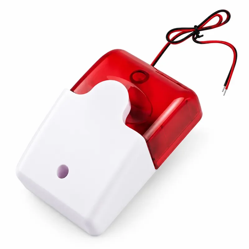 for 103 Wired Sound and Light Alarm Sensor Fire Horn Flash Alarm DC12V