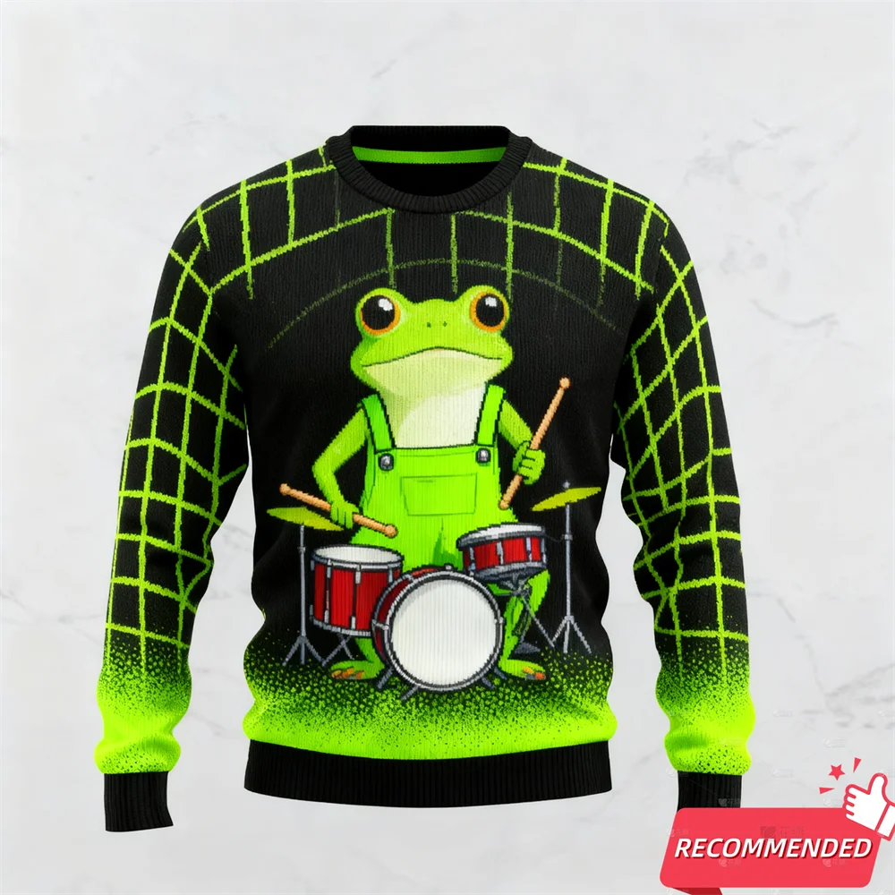 الهامستر القبيح عيد الميلاد البلوزات للنساء الرجال الضفدع زيبرا رجل سترة الحيوانات البلوز عيد الميلاد عطلة عيد ميلاد سعيد البلوفرات #1