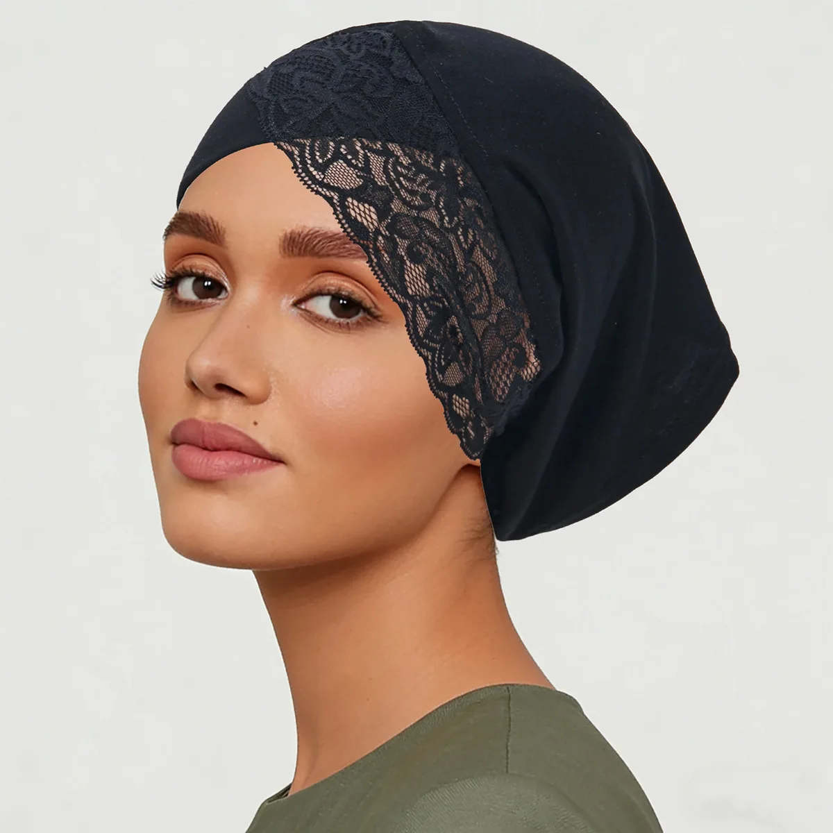 

7PCS/Set Muslim Women Inner Hijab Hat Lace Underscarf Beanies Tube Turban Bonnet Hair Loss Headscarf Islam Jersey Headwear Caps