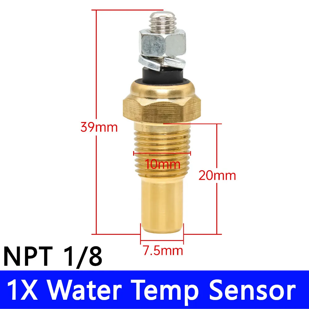 Изготовленный на заказ датчик температуры 1/8 NPT, датчик температуры воды, масла, датчик оборотов/датчик давления масла для датчика электрического передатчика 52 мм/85 мм