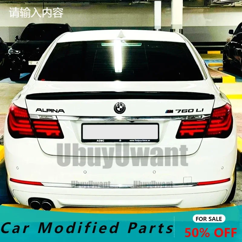 For BMW 7 Series F01 F02 740i 750i Rear Trunk Lid Spoiler Tail Wings Carbon Fiber Car Tuning Body Kit Accessories 2008-2015