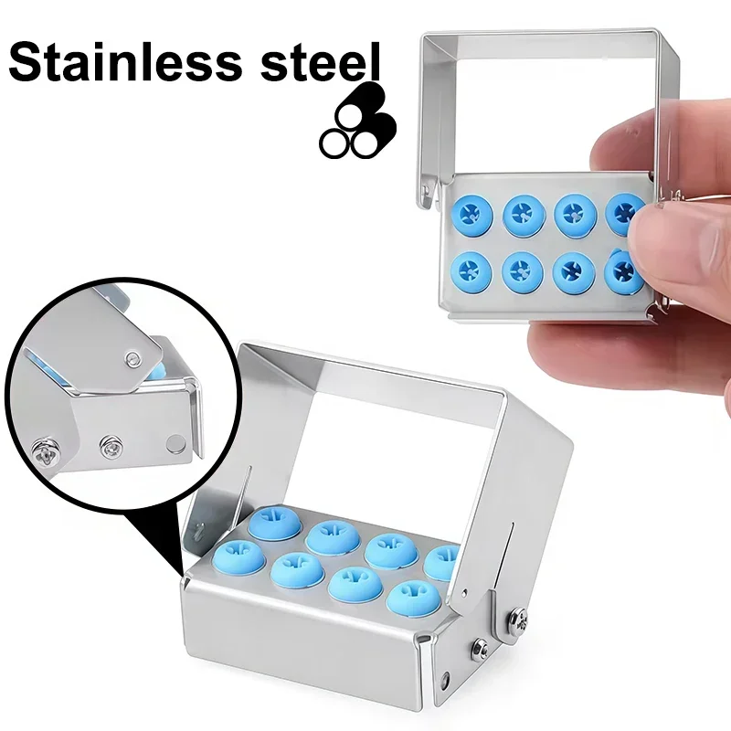 Dental Scaler Tips Holder Implant Drills Organizer Bone Bur Block Box Disinfection Storage Case Stand Autoclave