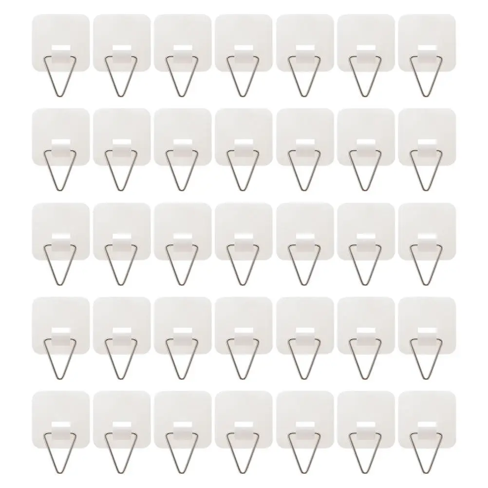 35pcs Invisible Wall Hooks – No-Drill Adhesive Vertical Hangers for Kitchen, Bathroom, Pictures & Decor